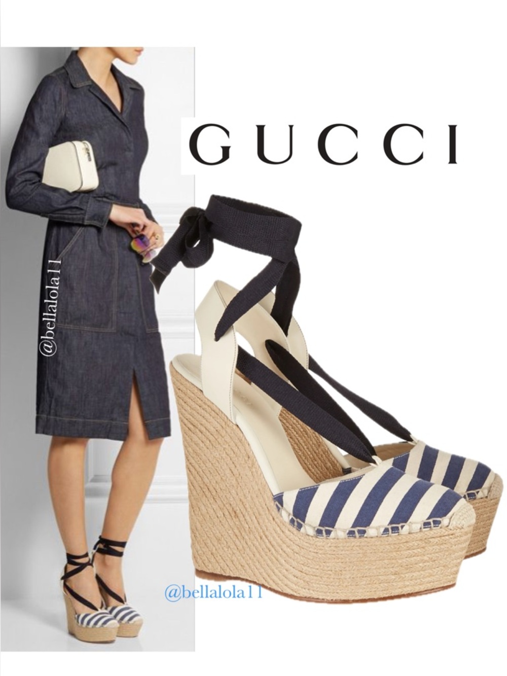 NEW IN BOX GUCCI WEDGE ESPADRILLES
